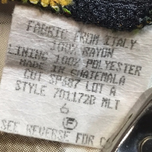 Floral Poppy Print Shift Dress SZ 6P Carole Little - Picture 6 of 8